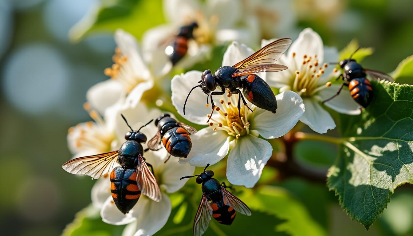 explorez les secrets fascinants des insectes volants noirs présents dans votre jardin et apprenez à les identifier ainsi qu'à comprendre leur rôle écologique.