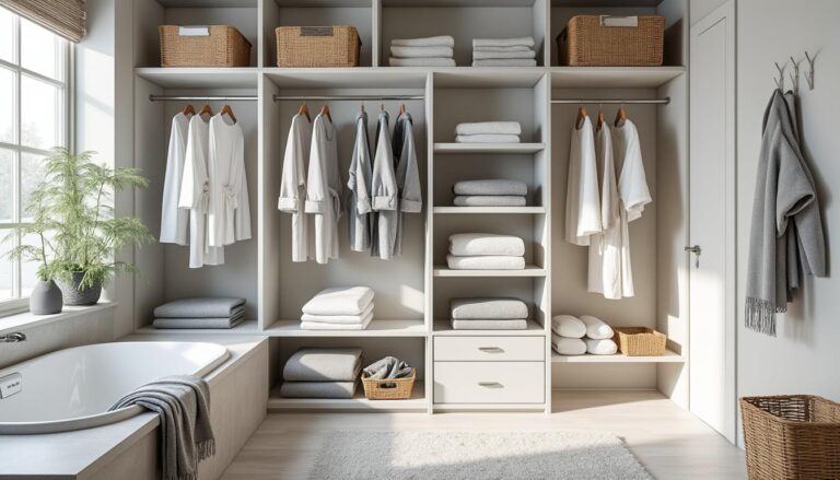 découvrez des astuces pratiques pour bien organiser vos vêtements dans la salle de bain et optimiser votre espace tout en gardant tout à portée de main.