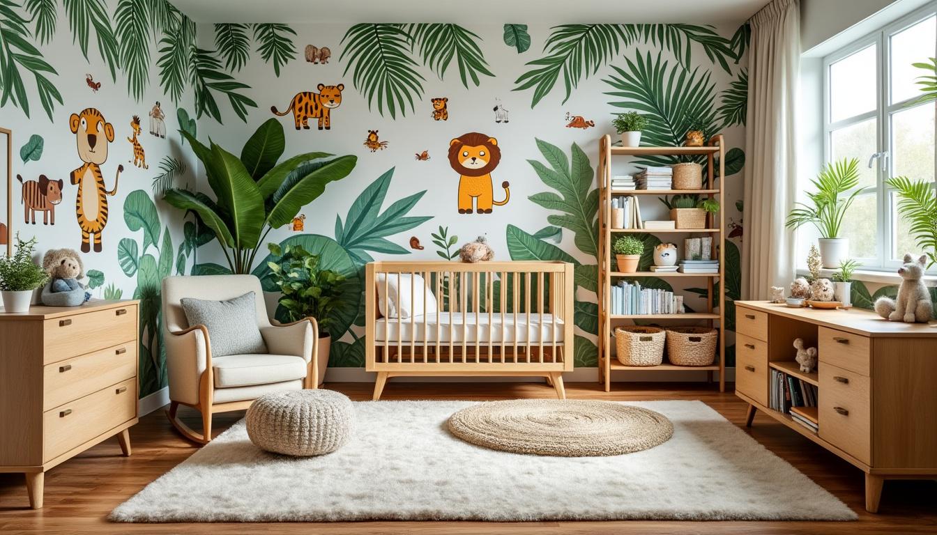 découvrez 13 idées inspirantes pour aménager une chambre bébé sur le thème de la jungle, alliant douceur et aventures exotiques pour un cocon unique.