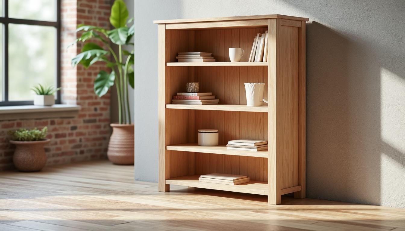 découvrez l'étagère modulaire en bois natura avec 40 cm de profondeur, alliant design naturel et fonctionnalité optimale pour organiser votre espace avec style et praticité.