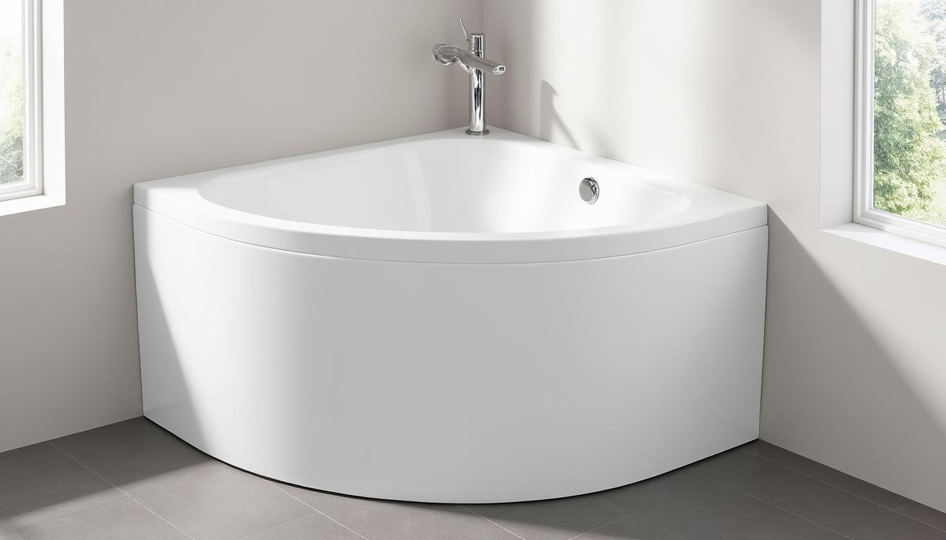 découvrez la baignoire murale d'angle modena en blanc brillant, offrant des dimensions optimales de 170 cm de longueur, 80 cm de largeur et 58,5 cm de hauteur, idéale pour un confort et un style modernes dans votre salle de bain.