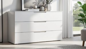 découvrez la commode akord k60 blanche, alliant élégance et fonctionnalité avec ses 4 tiroirs spacieux. parfaite pour optimiser votre rangement, ses dimensions compactes de 60x40x99 cm s'intègrent harmonieusement dans votre intérieur.