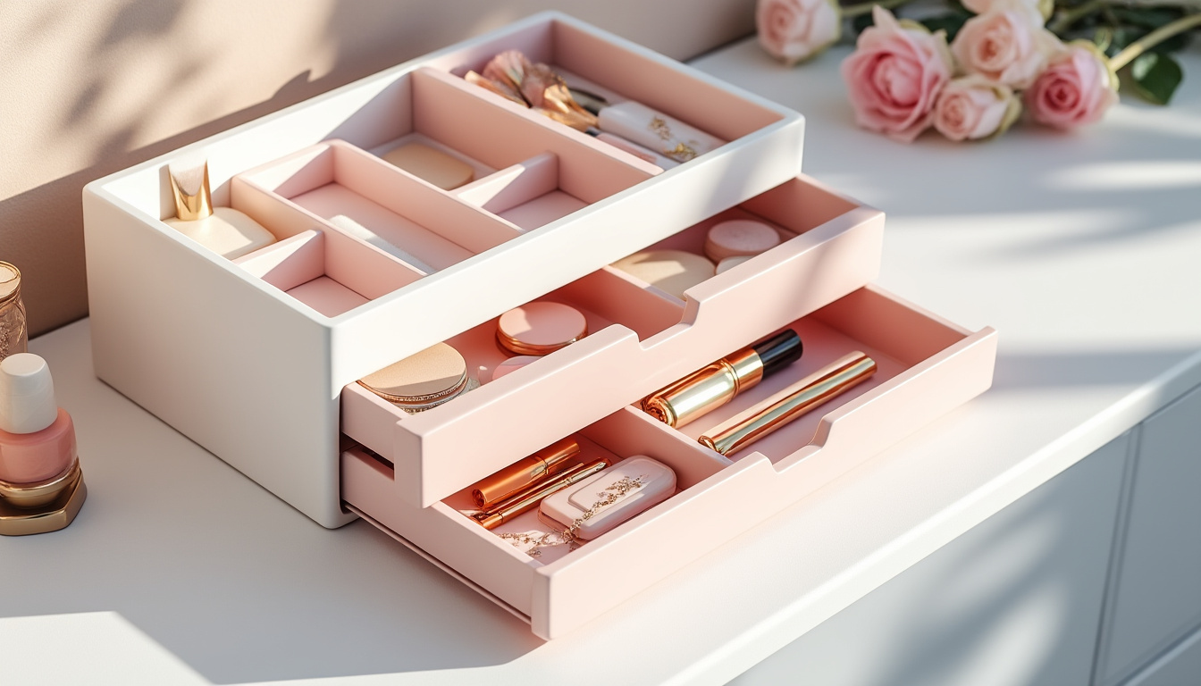 découvrez notre organisateur astucieux, idéal pour ranger et retrouver facilement tous vos indispensables de maquillage. pratique, élégant et conçu pour optimiser votre espace.