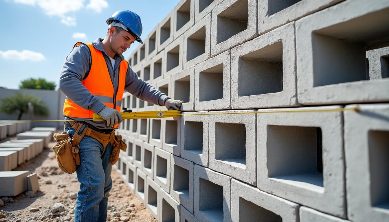 parpaing creux en béton b60 de dimensions 20x20x50 cm, idéal pour une construction robuste et durable. parfait pour vos murs porteurs et aménagements solides.