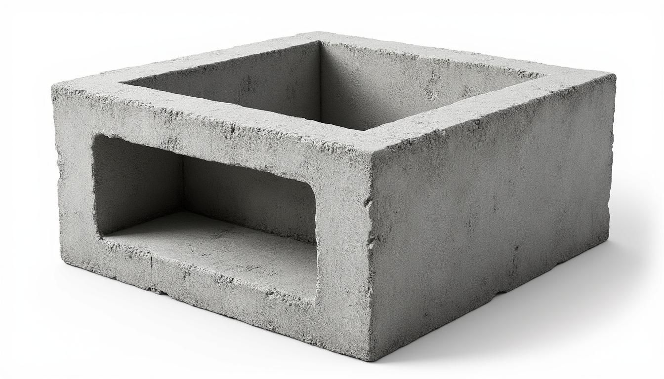 parpaing creux en béton b60 de dimensions 20x20x50 cm, idéal pour une construction solide et durable. résistance optimale pour tous vos projets de construction robuste.