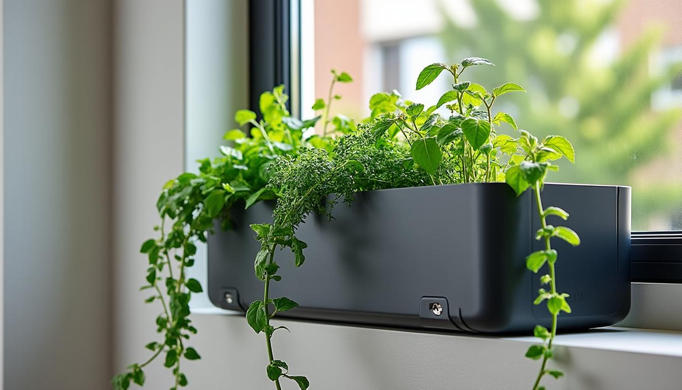 découvrez la jardinière windowgreen en graphite de rephorm, idéale pour apporter une touche de verdure et de style à vos rebords de fenêtre. parfaite pour embellir et égayer votre intérieur ou extérieur.