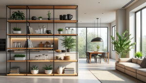 découvrez notre étagère astucieuse, idéale pour délimiter et organiser votre cuisine avec style et praticité. optimisez l'espace et facilitez votre quotidien !