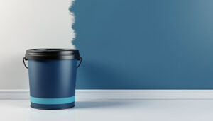 découvrez notre peinture murale lavable bleu avec noir en pot de 1l, idéale pour une décoration élégante et facile à entretenir.