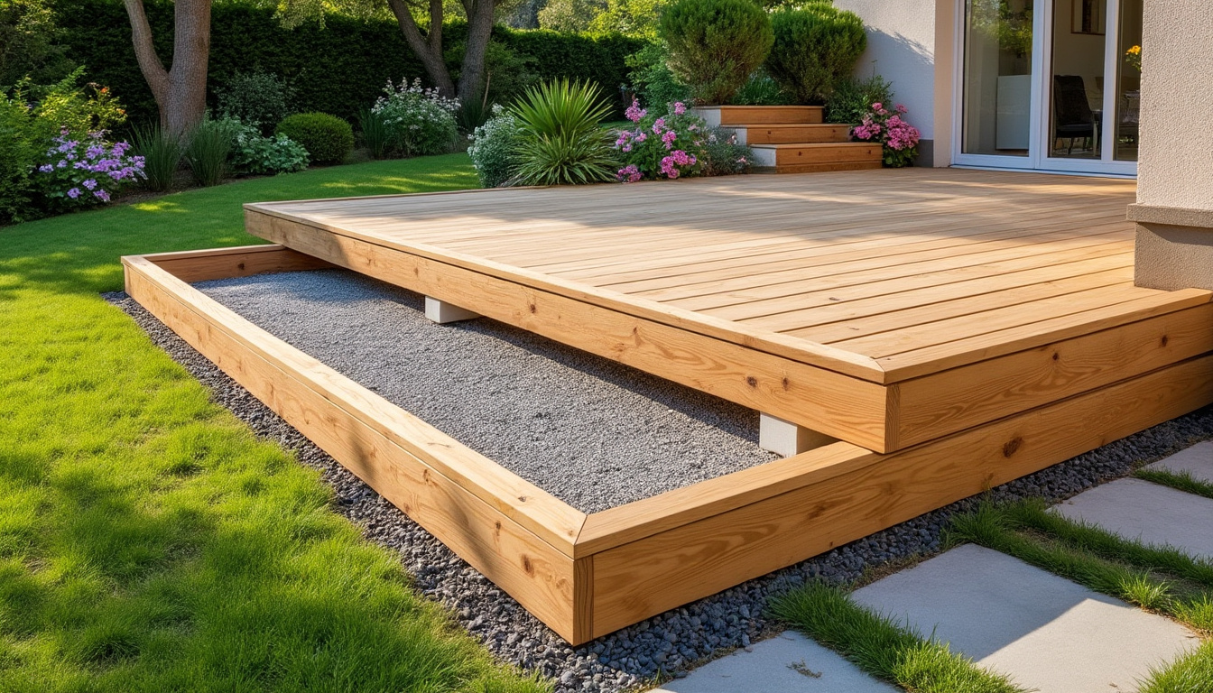 découvrez nos astuces pratiques pour aménager une terrasse en bois sur pelouse facilement et sans tracas, pour un extérieur esthétique et durable.