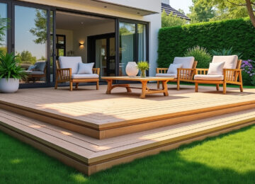 découvrez nos astuces simples et efficaces pour aménager une terrasse en bois sur pelouse, et profitez d'un espace extérieur harmonieux sans tracas.