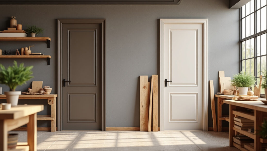 bloc-porte âme pleine 83x204 cm prépeint cl70 avec joint d'isolation poussé droit, offrant robustesse et isolation optimale. disponible chez comptoir cévenol du bois pour vos projets de rénovation ou construction.