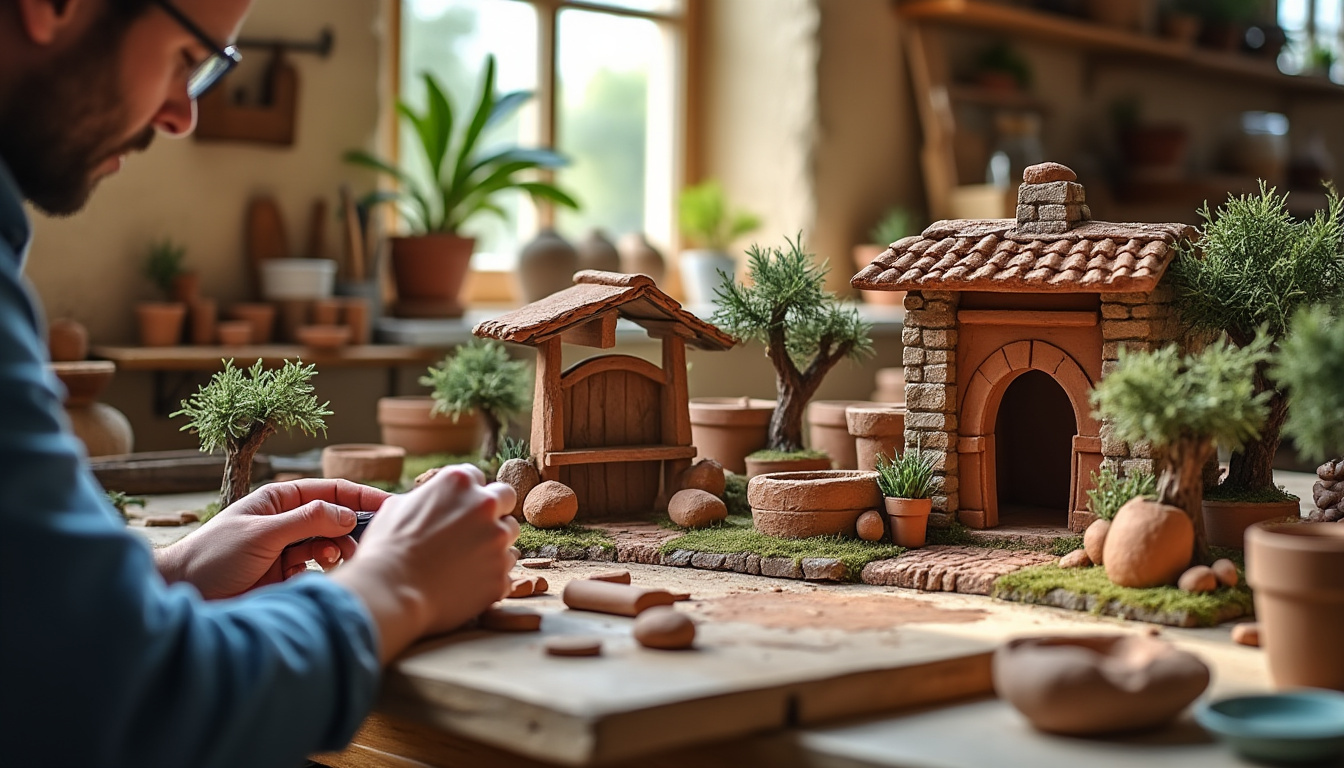 découvrez notre sélection d'accessoires authentiques en argile de 7 cm pour vos santons de provence. sublimez votre crèche ou village de noël avec des pièces artisanales uniques, disponibles en ligne à aix-en-provence.