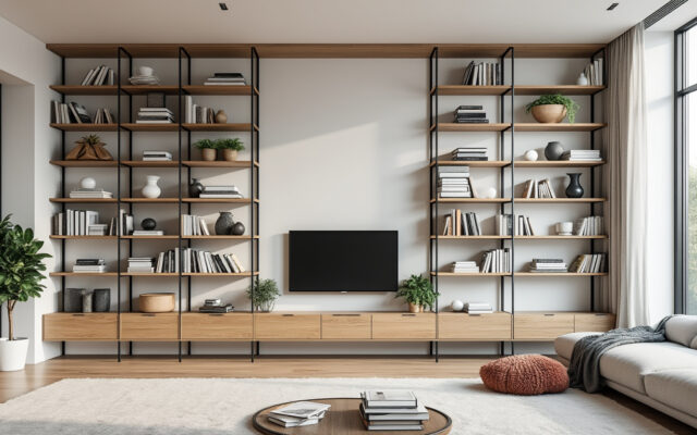 découvrez comment optimiser votre espace avec une étagère du sol au plafond, alliant fonctionnalité et design pour un intérieur organisé et esthétique.