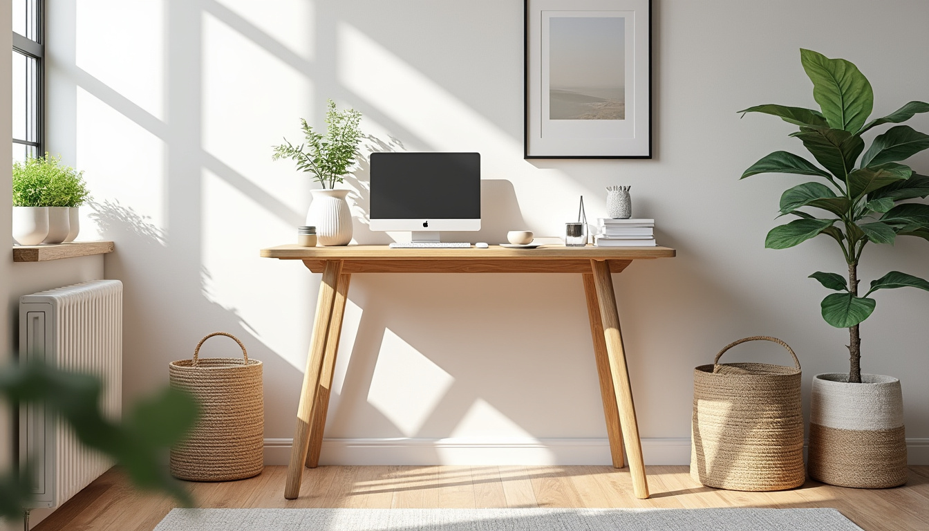découvrez notre tréteau en pin écologique, idéal pour créer un bureau glamour et compact alliant style naturel et fonctionnalité durable.