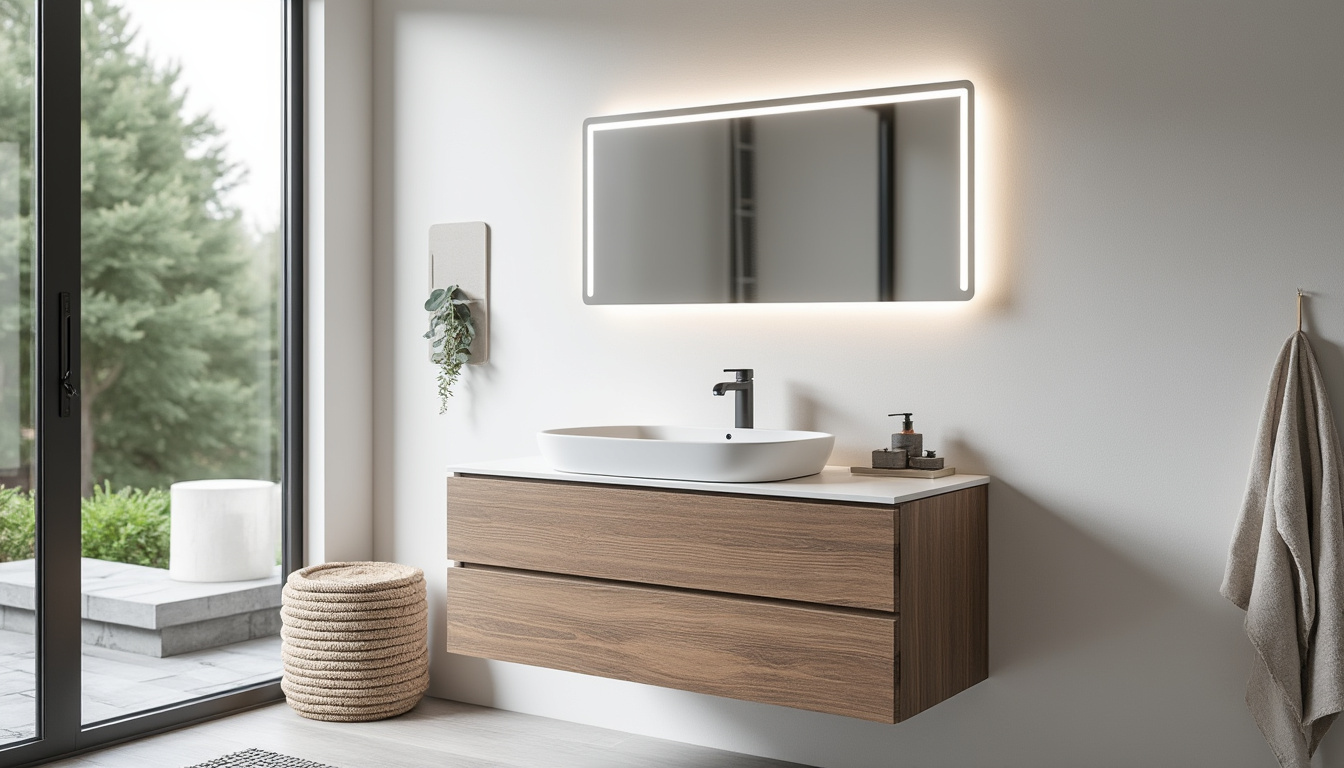 découvrez notre meuble de salle de bain de 90 cm alliant élégance et fonctionnalité pour optimiser votre espace avec style.
