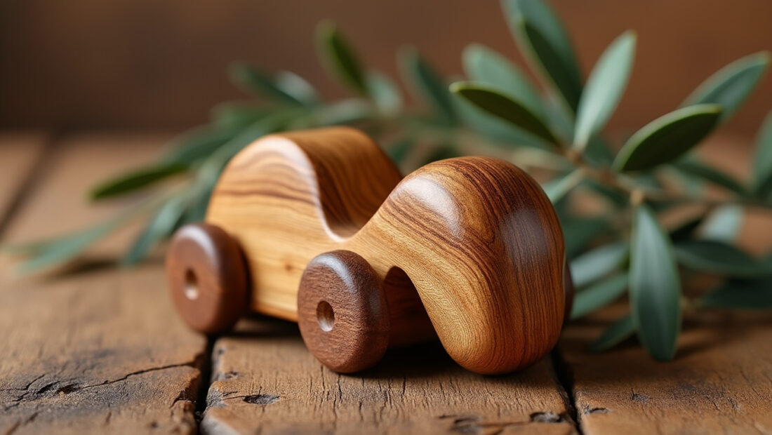 découvrez oly, un jouet artisanal en bois d'olivier alliant tradition et durabilité, idéal pour éveiller l'imagination de vos enfants.