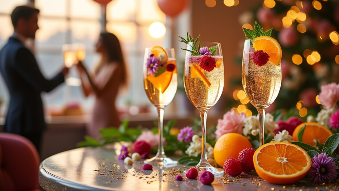 dĂ©couvrez des recettes Ă©lĂ©gantes de cocktails au champagne pour sublimer vos fĂȘtes et Ă©merveiller vos invitĂ©s avec des saveurs raffinĂ©es et pĂ©tillantes.