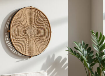 découvrez notre décoration murale en cannage associée à un support métallique élégant, alliant naturel et modernité pour sublimer votre intérieur.