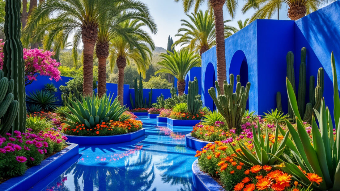 découvrez le jardin majorelle à marrakech, un havre de couleurs et de sérénité où la nature rencontre l'art dans un cadre exotique et enchanteur.