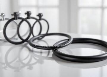 découvrez notre lot de 12 anneaux noirs élégants, parfaits pour suspendre vos rideaux de douche avec style et robustesse.