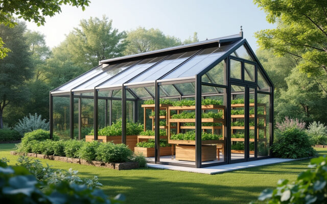 découvrez la serre de jardin dolmen 330, un espace de culture protégé et performant pour vos plantes. idéale pour optimiser la croissance et protéger vos plantations des intempéries.