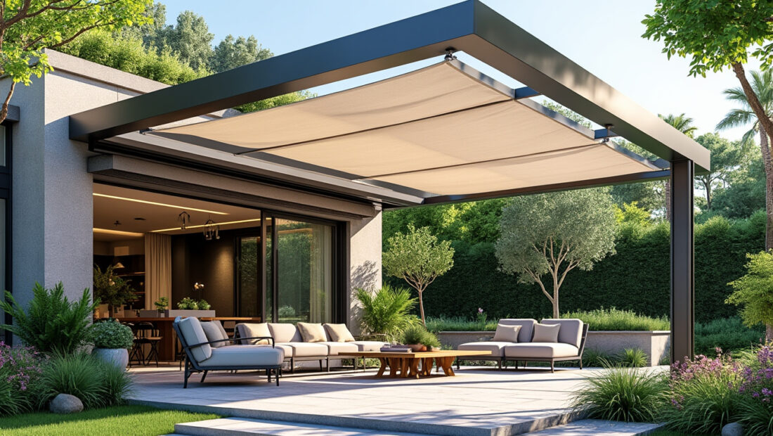 découvrez notre toile pergola métallique sur mesure alliant élégance et fonctionnalité pour sublimer votre espace extérieur avec style et protection personnalisée.