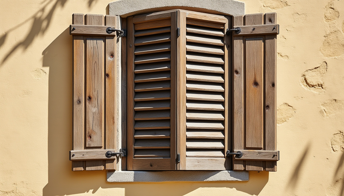 découvrez nos volets battants persiennés niçois en bois à lames à la française, alliant élégance et tradition méditerranéenne pour habiller vos fenêtres avec style et authenticité.
