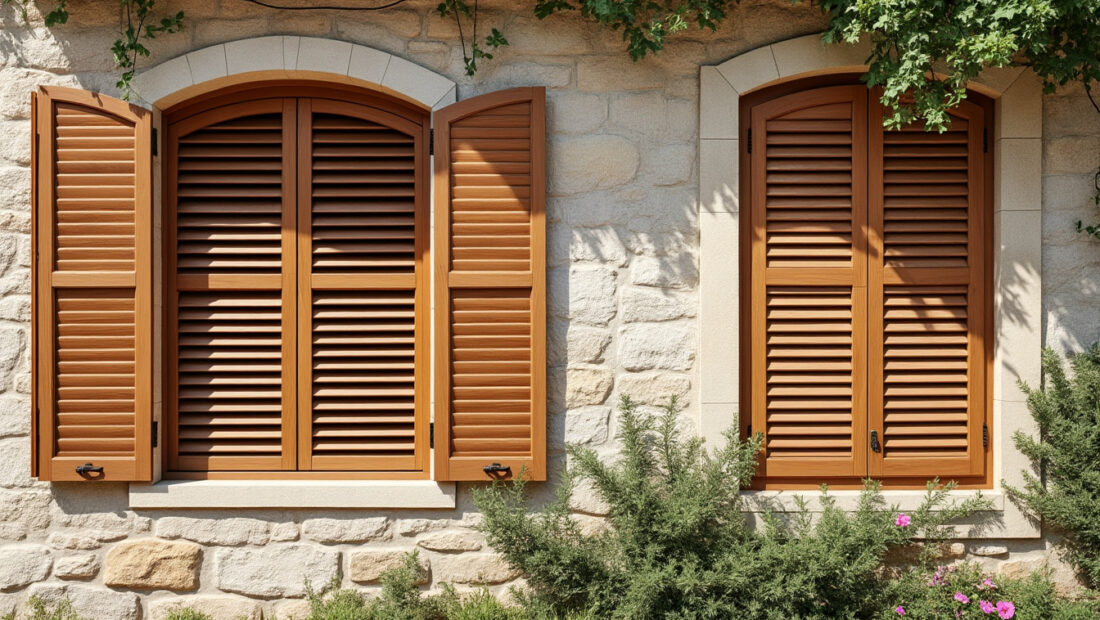 découvrez nos volets battants persiennés niçois en bois à lames à la française, alliant élégance et tradition méditerranéenne pour sublimer votre façade.