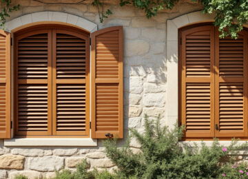 découvrez nos volets battants persiennés niçois en bois à lames à la française, alliant élégance et tradition méditerranéenne pour sublimer votre façade.