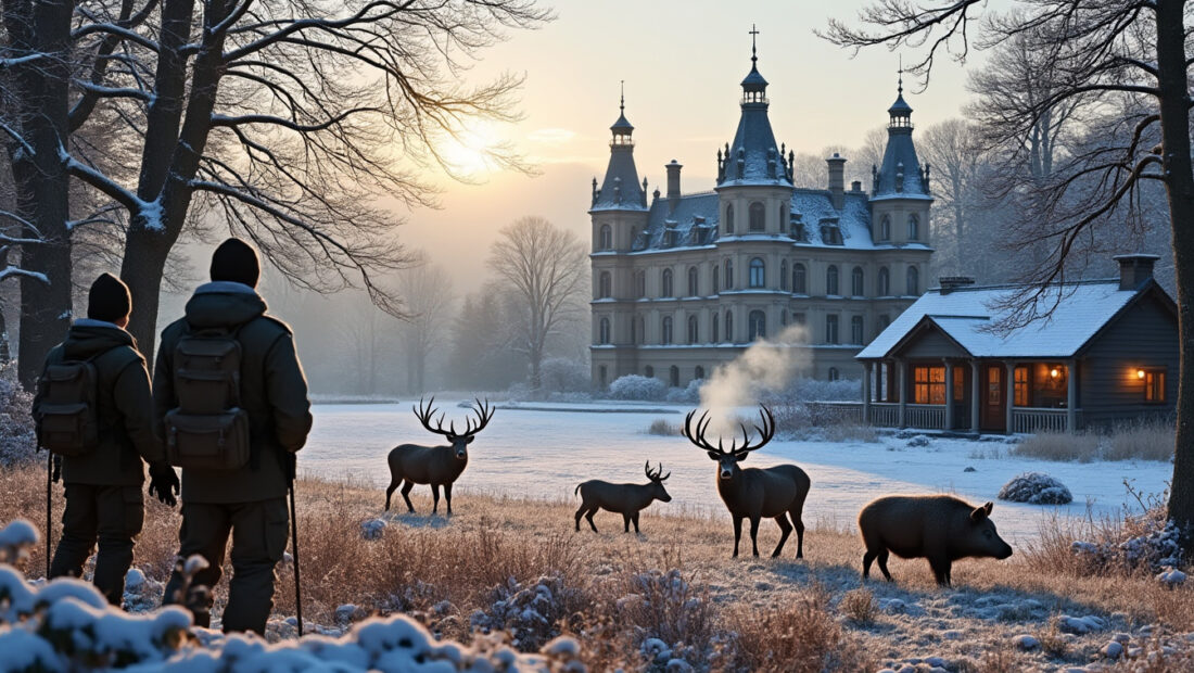 vivez une expérience unique de chasse au grand gibier les 21 et 22 février 2026 au parc du château de toute beauté. profitez de 2 jours de chasse et d'une nuit tout inclus dans un cadre exceptionnel.