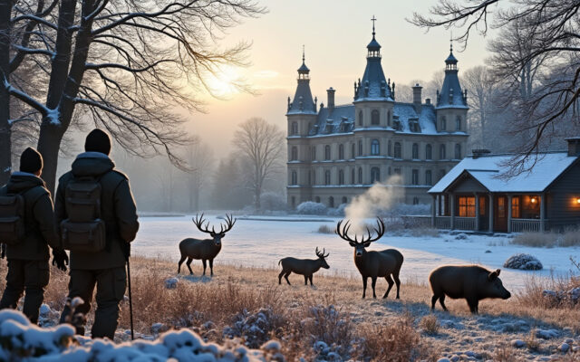 vivez une expérience unique de chasse au grand gibier les 21 et 22 février 2026 au parc du château de toute beauté. profitez de 2 jours de chasse et d'une nuit tout inclus dans un cadre exceptionnel.