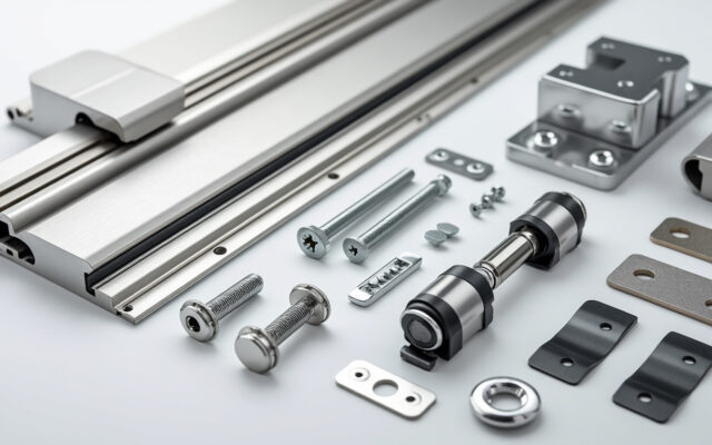 découvrez notre kit complet pour porte de placard standard, incluant un guide haut et bas pour une installation facile et durable. référence 1134 idéale pour rénovation et bricolage.